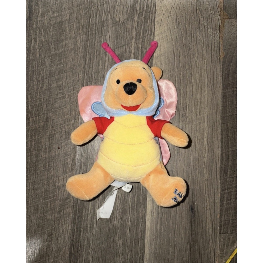 EASTER 2000 MINI BEAN BAG BUTTERFLY POOH 8" PLUSH Winnie The Pooh